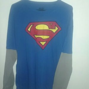 long sleeved superman shirt